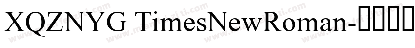 XQZNYG TimesNewRoman字体转换
